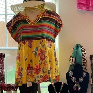 Serape ivy Jane embroidered blouse